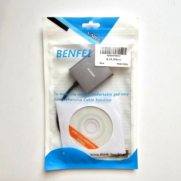 BENFEI USB 3.0 to VGA Adapter, USB 3.0 to VGA Male to Female Adapter for Windows - Picture 5 of 12